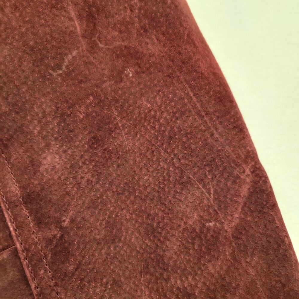 Wilsons Leather Maxima Jacket Women's XL Maroon Suede Lined Vintage 90s Y2K - Picture 8 of 16